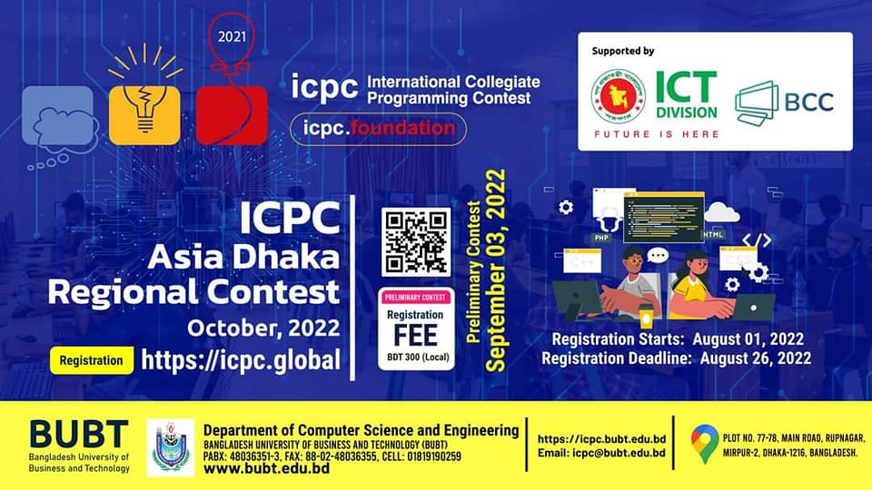 ICPC Dhaka Regional 2021 - BUBT